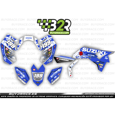 Kit adhesivos Suzuki LTR 400 azul