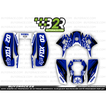 Kit adhesivos Warrior360 azul rojo y blanco